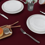 sancua 2 Pack Round Tablecloth 70 Inch Burgundy, Stain and Wrinkle Resistant Table Cloth - Washable Polyester Table Cover for Dining Tables, Buffet Parties and Camping