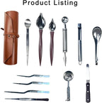 DUEBEL Professional Chef Plating Kit, 12 Piece Culinary Plating Set, Stainless Steel (12 Piece)