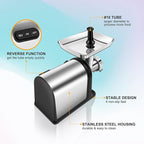 AAOBOSI #10 Meat Grinder Electric [3000W] Heavy Duty Stainless Steel Meat Mincer with 3 Grinding Plates, 3 Sausage Stuffer Tubes & Kubbe Attachments,Easy One-Button Control