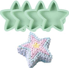 4Pcs Star-Shaped Layer Cake Pans Set, 6 Inch Silicone Baking Pans, Rainbow Cake Molds for Children's Day Pizza Vegetable Pancake and Resin Crafts