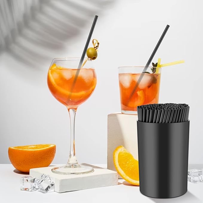 200 Pcs Black Coffee Stirrer and Holder Set Coffee Stir Sticks Coffee Stirrers Plastic Coffee Stir Stick Holder Black for Mixing Coffee Milk Cocktail Drinks Coffee Home Kitchen Party Supplies