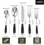 Retro 20-Piece Silverware Set, Stainless Steel Cutlery Set, Vintage Flatware Set with Black Bakelite Handle, Dishwasher Safe| Service for 4