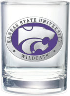 Heritage Pewter Kansas State University Wildcats Double Old Fashion | Double Rocks Glass 14 OZ for Liquor | Expertly Crafted Pewter Glass