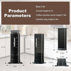 French Press Coffee Maker, 2-in-1 Single Serve K Cup Compatible, Portable Coffee Machine for Ground Coffee, Black, 10 Oz Capacity, for Camping, Travel