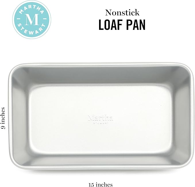 Martha Stewart Gallen 9 Inch Nonstick Carbon Steel Loaf Pan - Silver