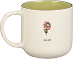 Christian Art Gifts Sage Green Floral Ceramic Coffee Mug – 15 oz. Microwave and Dishwasher-safe Inspirational Scripture Coffee and Tea Mug for Friends with Bible Verse: Sweet Friendship –Proverbs 27:9