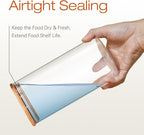 Large Glass Flour and Sugar Containers 180oz x2 & 93oz x2 [Set of 4], Glass Food Storage Containers with Bamboo Lids, Glass Jar with Airtight Lid for Spaghetti Pasta,Rice,Cereal,Coffee, Oat