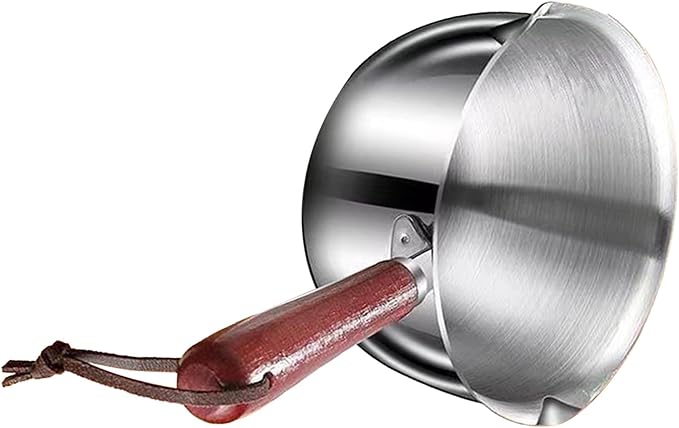 Mini Butter Warmer Pot 300ml 304 Stainless Steel Oil Milk Warmer Pan Small Saucepan for Kitchen Butter Warmer Pan