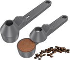 Coffee Scoop & Funnel for Reusable K Cup Refillable Coffee Pods, Coffee Measuring Spoon 2 Tablespoon Capacity, Scoop with Funnel for Ground Coffee, Protein Powder, Tea (Grey, 2 Pack)