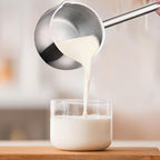 IMEEA Mini Butter Warmer Pot with Long Handle Induction Milk Warmer Pot Small Saucepan SUS304 Tri-Ply Stainless Steel (10oz/300ml)