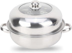 28CM Steamer Pot Multifunctional Stainless Steel Single Layer Stockpot Hotpot Food Steamer Pot Cookware Household Steamer Pot for Cooking Home Kitchen