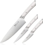 Cangshan HELENA Series German Steel Forged Starter Knife Set (White, 3-Piece)