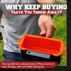 Kitchen perfection 2 Reusable Silicone Grease Cup Liners for Blackstone Griddle Grill - Fits 36 28 22 17 - Drip Catcher Tray Pans - A Must Have Blackstone Accessries for Easy Cleaning