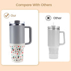 Christmas Boot for Stanley, Silicone Water Cup Bottom Protector Sleeve Accessories for Stanley Quencher H2.0 FlowState Tumbler 20oz/30oz/Stanley Adventure Quencher Tumbler 24oz (Cream)