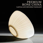 KINGSTONE Bone China Dinnerware Set, 18-Piece White Lightweight Porcelain with Textured Design Service for 6, Plates, Bowls, for Family Dining, Restaurants, Gifting，Microwave and Dishwasher Safe