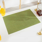 PIGCHCY Placemats,Washable Durable Vinyl Woven Table Mats,Elegant Heat Resistant Placemats for Dining Table Set of 6 (18 x 12 inches,Sage Green)