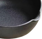 Cast Iron Melting Pot, 4.3 inch Mini Egg Frying Pan Oil Heating Pan Milk Butter Warmer Pot with Wood Handle for Home Kitchen