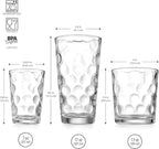 Home Essentials 12-pc Galaxy Glassware - Drinking Glasses, Mixed Drinkware Set. Highball 17 oz. Rock 13 oz. Juice 7 oz. Glass Tumblers