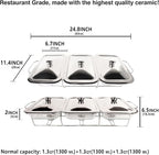 Casserole Dish Set Rectangle 3-in-1 Glass Baking Dish, with Stainless steel Lid and Silver rack, 1.3 Qt x 3 pcs Baking Pan For Casserole & Lasagna, Dishwasher Oven Freezer Microwave Safe