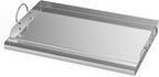 onlyfire Stainless Steel BBQ Griddle, Outdoor Flat Top Griddle Pan with Grease Groove and Handles for Gas and Charcoal Grills, 25”x16”