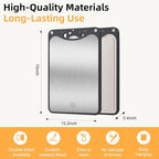 Titanium Cutting Board for Kitchen，Suitable for Handling Meat and Vegetables，Cutting Board Double Sided Food Grade，Pure Titanium and Wheat Straw PP，Dishwasher Safe, Easy to Clean, 15.08 * 10.35 Inches