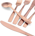 Matte Rose Gold Silverware Set, 20-Piece Stainless Steel Flatware set, Tableware Cutlery Set Service for 4, Utensils for Kitchens, Dishwasher Safe