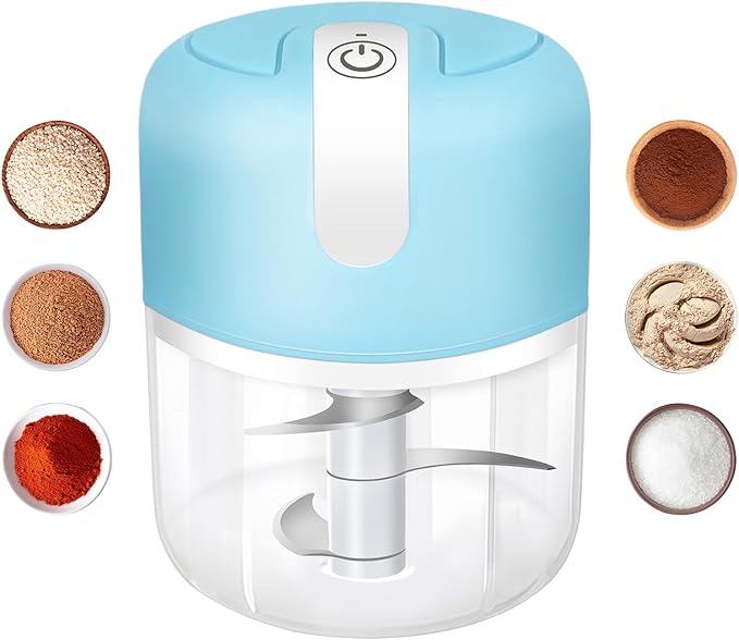 Electric Garlic Chopper, 250ML Portable Garlic Chopper with USB Charging Function, Wireless Food Processor for Chili, Fruit, Meat, Ginger, Onion etc