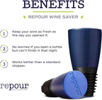 Wine Saver and Stopper - Removes Oxygen, Preserving and Keeping Wine As Fresh As The Day The Bottle Was Opened (10-Pack)