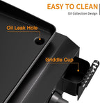 3 Burner BBQ Gas Griddle with Hood, 25.6 Inch Stainless Steel Portable Detachable Propane Griddle, 45,000 BTU Flat Top Barbecue Grill with Lid for Camping