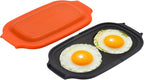 MACONEE Microwave Egg Fryer | Cooker & Poacher for Breakfast Sandwiches | Maker for 2 Eggs | Dishwasher-Safe & BPA-free