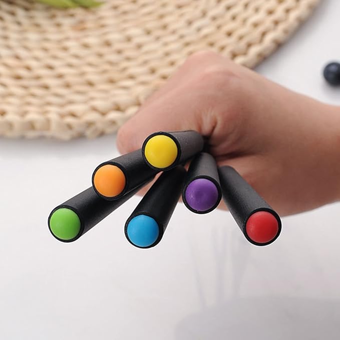 6PCS Stainless Steel Fondue Forks, Fondue Sticks, Smore Sticks with Heatproof Handle for Chocolate Fountain Cheese Roast Marshmallows Dessert Fruits