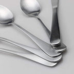 24-Piece Stainless Steel Flatware Set, Matte Silver Finish, Service for 4