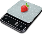 Fradel 0.1g Digital Kitchen Food Scale in Grams & Ounces - 11lb, for Cooking, Baking, Weight Loss - Square
