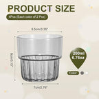 uxcell Clear Plastic Reusable Drinking Glasses, 6.8oz Drinking Glasses Set Plastic Water Cup Unbreakable Stackable for Beer Cocktail Water Juice Whiskey(Transparent/Gray, 4Pcs)
