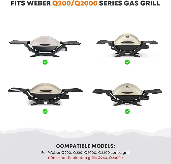 Stanbroil Cooking Griddle Insert for Weber Q200/Q2000 Series Grills, Full Size Nonstick Griddle Plate for Weber Q200, Q220, Q2000, Q2200 Grills