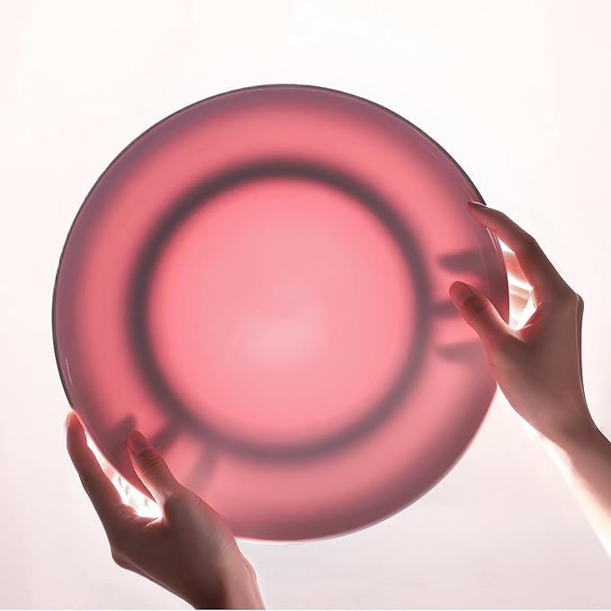 KINGSTONE Bone China Dinnerware Sets, 12-Piece Dinnerware Sets for 4, Lightweight Durable, Dishwasher Safe, Tableware for Daily Use with Elegant Design, Pink