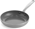 GreenPan Chatham Tri-Ply Stainless Steel Healthy Ceramic Nonstick 8" Frying Pan Skillet, PFAS-Free, Induction Suitable, Dishwasher Safe, Silver