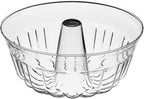 SIMAX Clear Glass Fluted Bundt Cake Pan | Heat, Cold, and Shock Proof, 2.1 Quart (8.4 Cups), Made in Europe, Great for Ring Cakes, Puddings, Desserts, Monkey Bread, and More, Dishwasher Safe