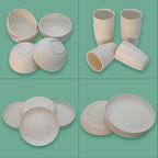 Wheat Straw Dinnerware Sets for 6, Osonm 24PCS Lightweight Unbreakable Plastic Plates Bowls Cups Sets, Dishwasher Microwave Safe Dishes Set for Camping, RV, Picnic, Kitchen, Great for Kids & Adults