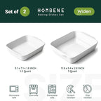Casserole Dish Set for 2,Ceramic Baking Pan, Ceramic Baking Dish, Bakeware for Baking, Kitchen Decor, Microwave Oven Safe,Kitchen Decor (1.2QT/3QT)