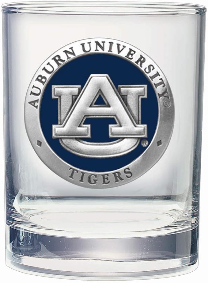 Heritage Pewter Auburn Double Old Fashion | Double Rocks Glass 14 OZ for Liquor | Expertly Crafted Pewter Glass