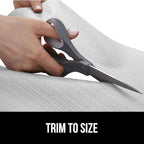 GORILLA GRIP Slip Resistant Drawer and Shelf Liner 2 Pack, Non Adhesive Water Resistant, Easy Clean and Trim, Smooth Surface Liners for Kitchen Cabinet Shelves Drawers Pantry 12 IN x 20 FT, Light Gray