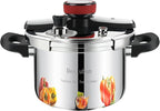 304 Stainless Steel Pressure Cooker 4 QT (4.22 Quart) - Explosion-Proof Safety Lock, One Hand Operation, Fast Cooking, Dishwasher Safe & Induction Compatible Cookware, Deeluban