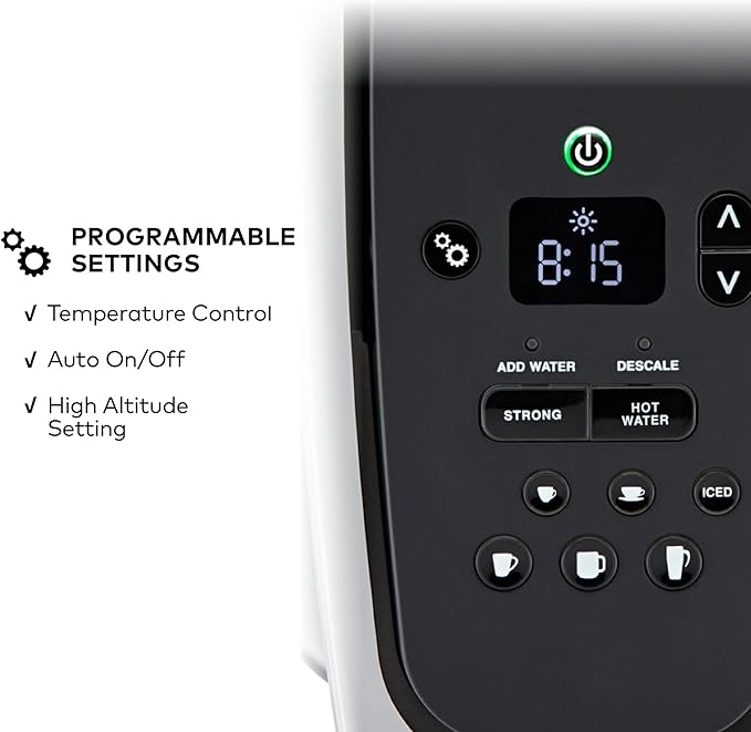 Keurig K-Elite Single Serve K-Cup Pod Coffee Maker, with Strength and Temperature Control, Iced Coffee Capability, 8 to 12oz Brew Size, Programmable, Brushed Silver