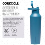 Corkcicle Sport Canteen Insulated Tumbler, North Shore, 20 oz – Reusable Water Bottle Keeps Beverages Cold for 25 Hours & Hot 12 Hours – Cupholder Friendly Tumbler with Screw-On Cap