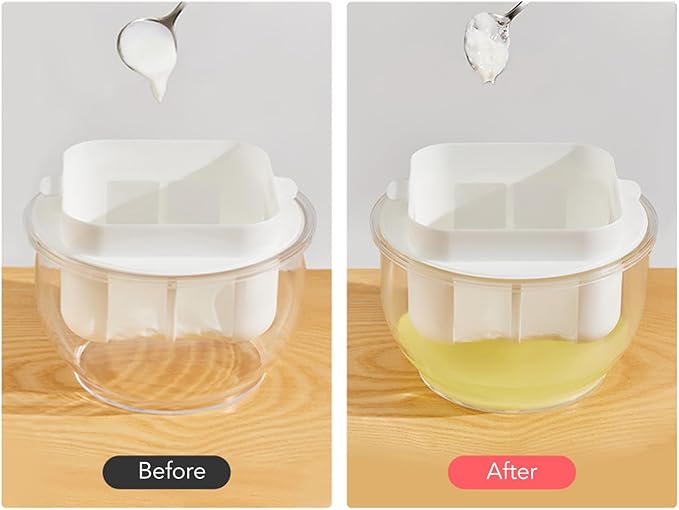 Yogurt Maker with Ultra Fine Mesh Strainer, Yogurt Whey Separator for Homemade Thick Greek Yogurt, Detachable Yogurt Strainer with Pressure Spring