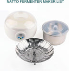 Electric Yogurt Maker - Constant Temperature Control Fermentation Machine with 1.5L Stainless Steel Container for Natto and Rice Wine