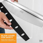 Perforated Pizza Peel 12 x 14 Inch. Paddle Spatula with Foldable Handle - Pizza Cutter Rocker 14'' Blade. Pizza Stone Oven Accessories and Chopper Knife Tools