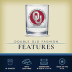Heritage Pewter Oklahoma Double Old Fashion | Double Rocks Glass 14 OZ for Liquor | Expertly Crafted Pewter Glass