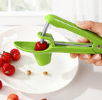 2pcs Cherry Pitter Tool, Cherry Pit Remover, Multi-Function Fruit Corer and Remover, Cherry Corer Pitter Tool for Jam (Green)